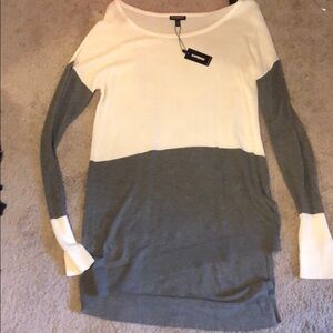 Express high low color block sweater s